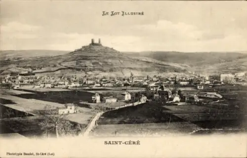 Ak Saint Céré Lot, Gesamtansicht