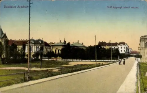 Ak Arad Rumänien, Gróf Apponyi köruti részlet
