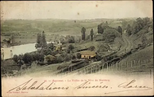 Ak Bayonne Pyrénées Atlantiques, La Vallee de la Nive de Marracq