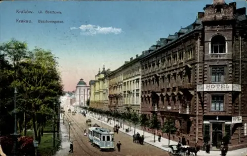 Ak Kraków Krakau Polen, Basztowagasse