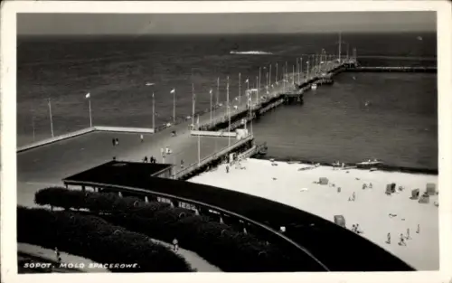 Ak Sopot Gdańsk Zoppot Danzig, Molo spacerowe
