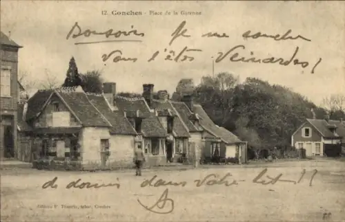 Ak Conches Eure, Place de la Garenne