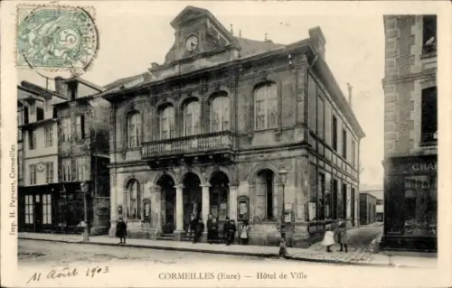 CPA Cormeilles Eure, Hotel de Ville