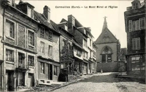 CPA Cormeilles Eure, Mont Mirel, Eglise