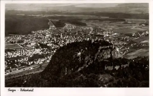 Ak Lingen im Emsland, Luftaufnahme von  Hohentwiel, Stadtansicht, Landschaft
