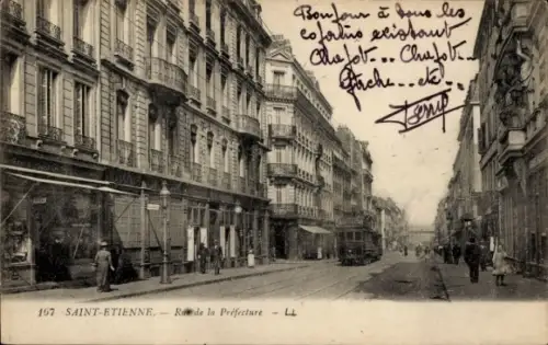 Ak Saint Étienne Loire, Rue de la Préfecture