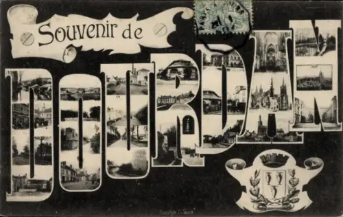 Ak Dourdan Essonne, Souvenir de  verschiedene Ansichten, 