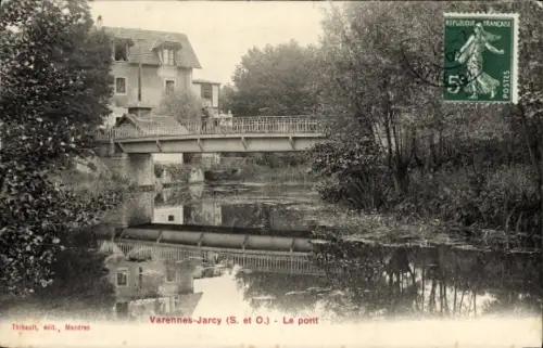 Ak Varennes Jarcy Essonne, Le pont, Brücke