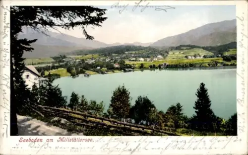 Ak Seeboden am Millstätter See Kärnten,  Landschaft, Wasser, Berge, 