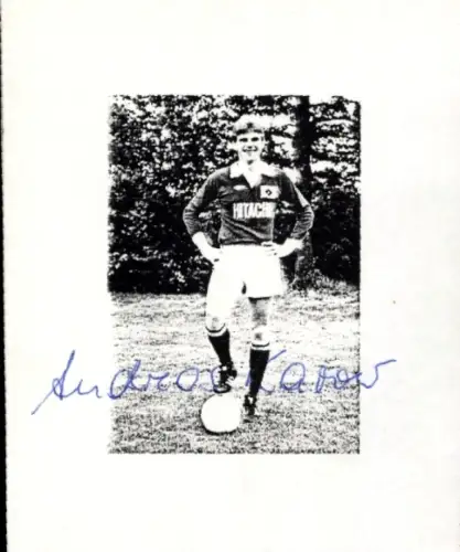 Autogramm Fußballer Andreas Karow, Portrait, Hamburger SV