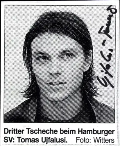 Autogrammkarte Fußballer Tomas Ujfalusi, Hamburger SV, Autogramm