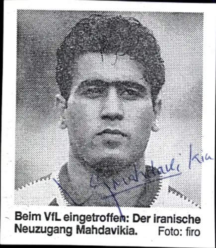 Autogrammkarte Fußballer Mahdavikia, Hamburger SV, Autogramm