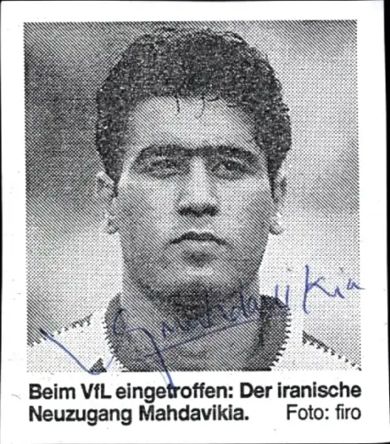 Autogrammkarte Fußballer Mahdavikia, Hamburger SV, Autogramm