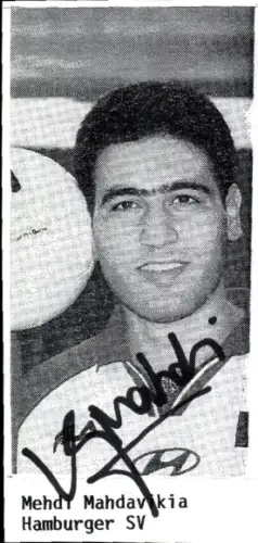 Autogramm Fußballer Mehdi Mahdavikia, Hamburger SV, Portrait, Autogramm