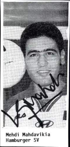 Autogramm Fußballer Mehdi Mahdavikia, Hamburger SV, Portrait, Autogramm