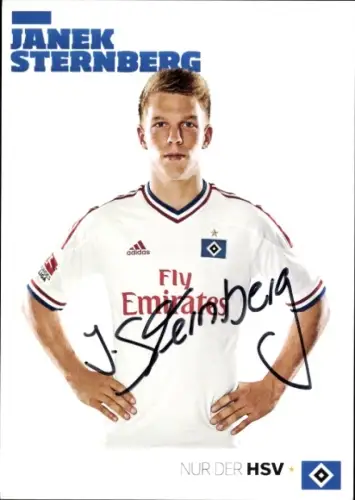 Autogrammkarte Fußballer Janek Sternberg, Hamburger SV, Autogramm