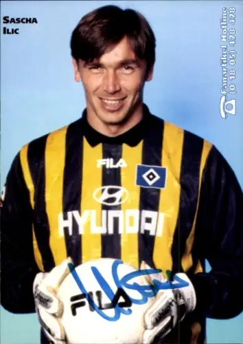 Sammelbild Fußballer Sascha Ilic, Hamburger SV, Autogramm