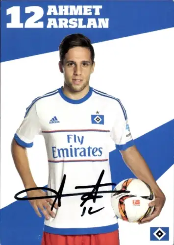 Autogrammkarte Fußballer Ahmet Arslan, Hamburger SV, Autogramm