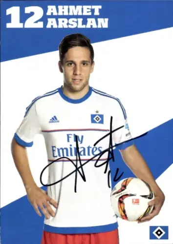Autogrammkarte Fußballer Ahmet Arslan, Hamburger SV, Autogramm