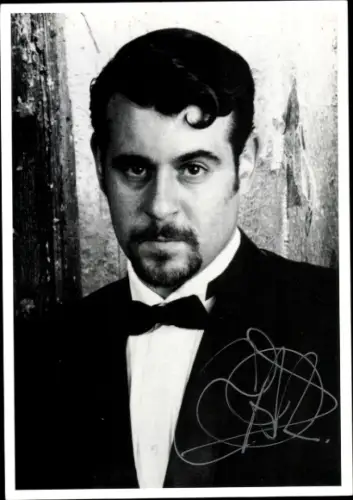 Autogrammkarte Opernsänger Carlos Álvarez, Portrait, Autogramm