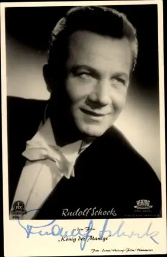 Foto Ak Opernsänger Rudolf Schock in König der Manege, Portrait, Autogramm
