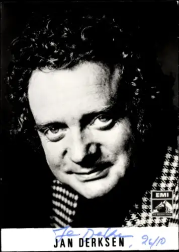Autogrammkarte Opernsänger Jan Derksen, Portrait, Autogramm
