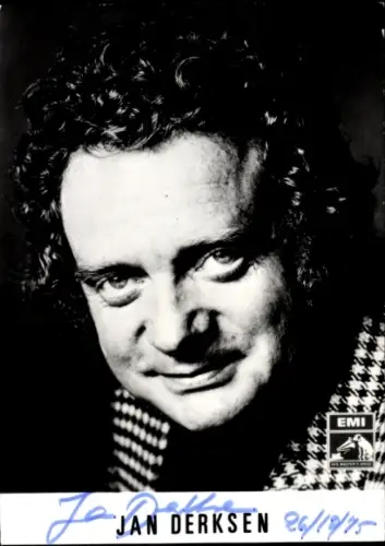 Autogrammkarte Opernsänger Jan Derksen, Portrait, Autogramm