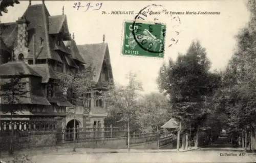 Ak Houlgate Calvados,  Castelet avenue Maria-Feodorowna, Poststempel, 