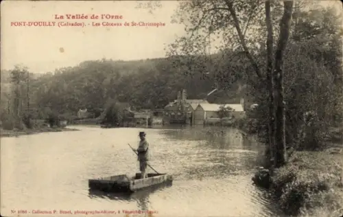 Ak Pont d Ouilly Calvados, Les Coteaux de St. Christophe