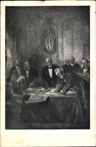 Künstler Ak Brütt, F., Frankfurt am Main, Frankfurter Friede 1871