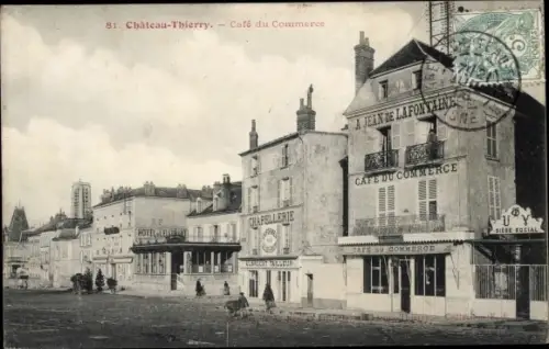 Ak Château Thierry Aisne, Cafe du Commerce