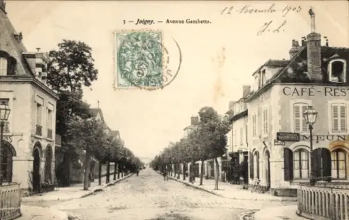 Ak Joigny Yonne, Avenue Gambetta