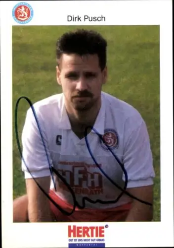 Autogrammkarte Fußballer Dirk Pusch, SV Wuppertal, Autogramm