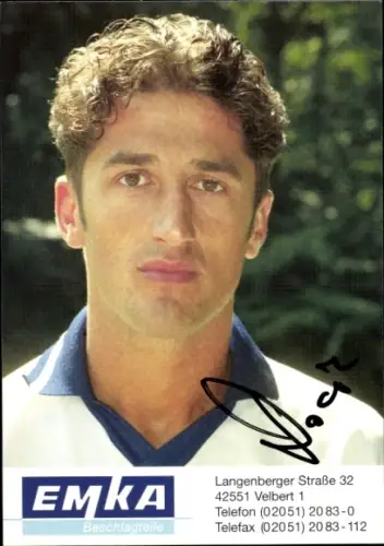 Autogrammkarte Fußballer Semsudin Dacic, SV Wuppertal, Autogramm