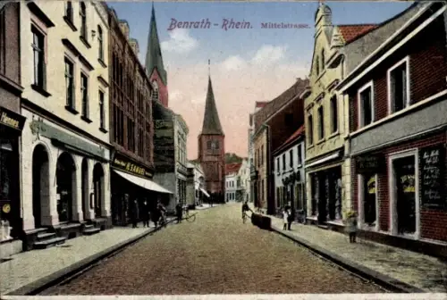 Ak Benrath Düsseldorf am Rhein, Mittelstraße