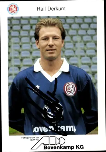 Autogrammkarte Fußballer Ralf Derkum, SV Wuppertal, Autogramm