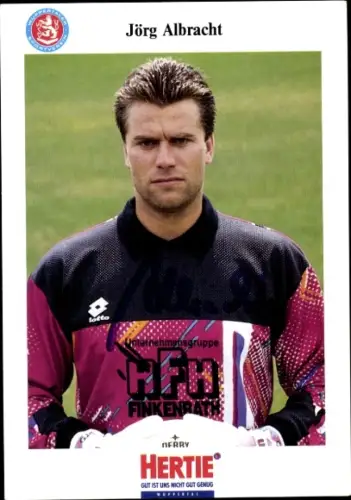 Autogrammkarte Fußballer Jörg Albracht, SV Wuppertal, Autogramm