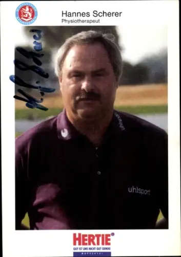 Autogrammkarte Physiotherapeut Hans Joachim Scherer, SV Wuppertal, Autogramm