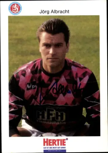 Autogrammkarte Fußballer Jörg Albracht, SV Wuppertal, Autogramm