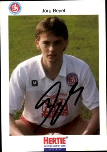 Autogrammkarte Fußballer Jörg Beyel, SV Wuppertal, Autogramm