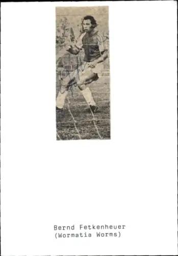 Autogramm Fußballer Reinhold Helfrich, Wormatia Worms, Portrait