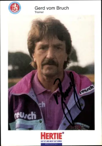 Autogrammkarte Trainer Gerd vom Bruch, SV Wuppertal, Autogramm
