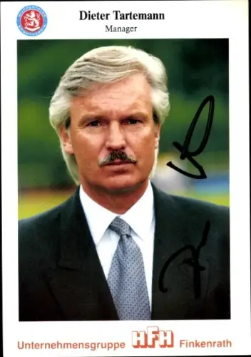 Autogrammkarte Manager Dieter Tartemann, SV Wuppertal, Autogramm