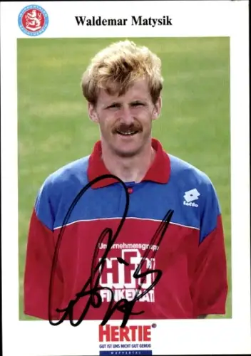 Autogrammkarte Fußballer Waldemar Matysik, SV Wuppertal, Autogramm