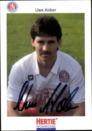 Autogrammkarte Fußballer Uwe Kober, SV Wuppertal, Autogramm