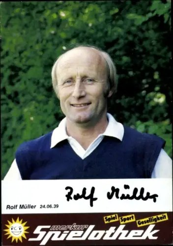 Autogrammkarte Fußballer Rolf Müller, SV Wuppertal, Autogramm
