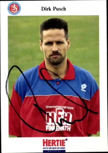 Autogrammkarte Fußballer Dirk Pusch, SV Wuppertal, Autogramm