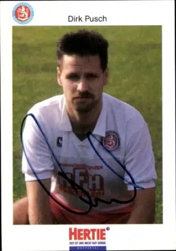 Autogrammkarte Fußballer Dirk Pusch, SV Wuppertal, Autogramm
