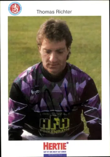 Autogrammkarte Fußballer Thomas Richter, SV Wuppertal, Autogramm
