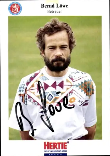 Autogrammkarte Betreuer Bernd Löwe, SV Wuppertal, Autogramm